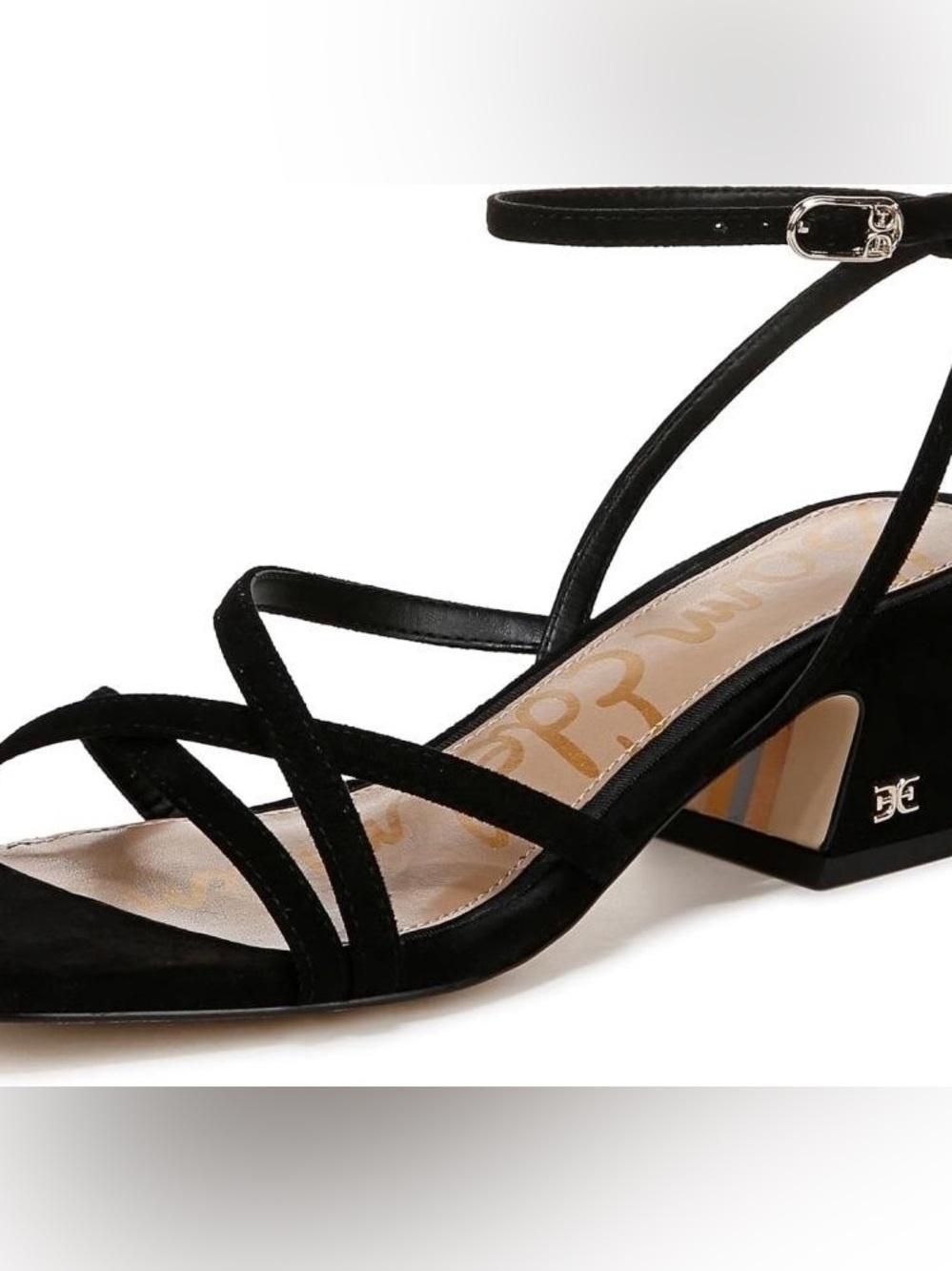 Sam Edelman Black Strappy Block Heel Sandals